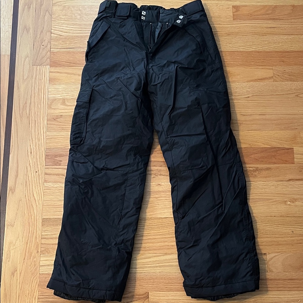 Kids Snow Black Cargo Pants